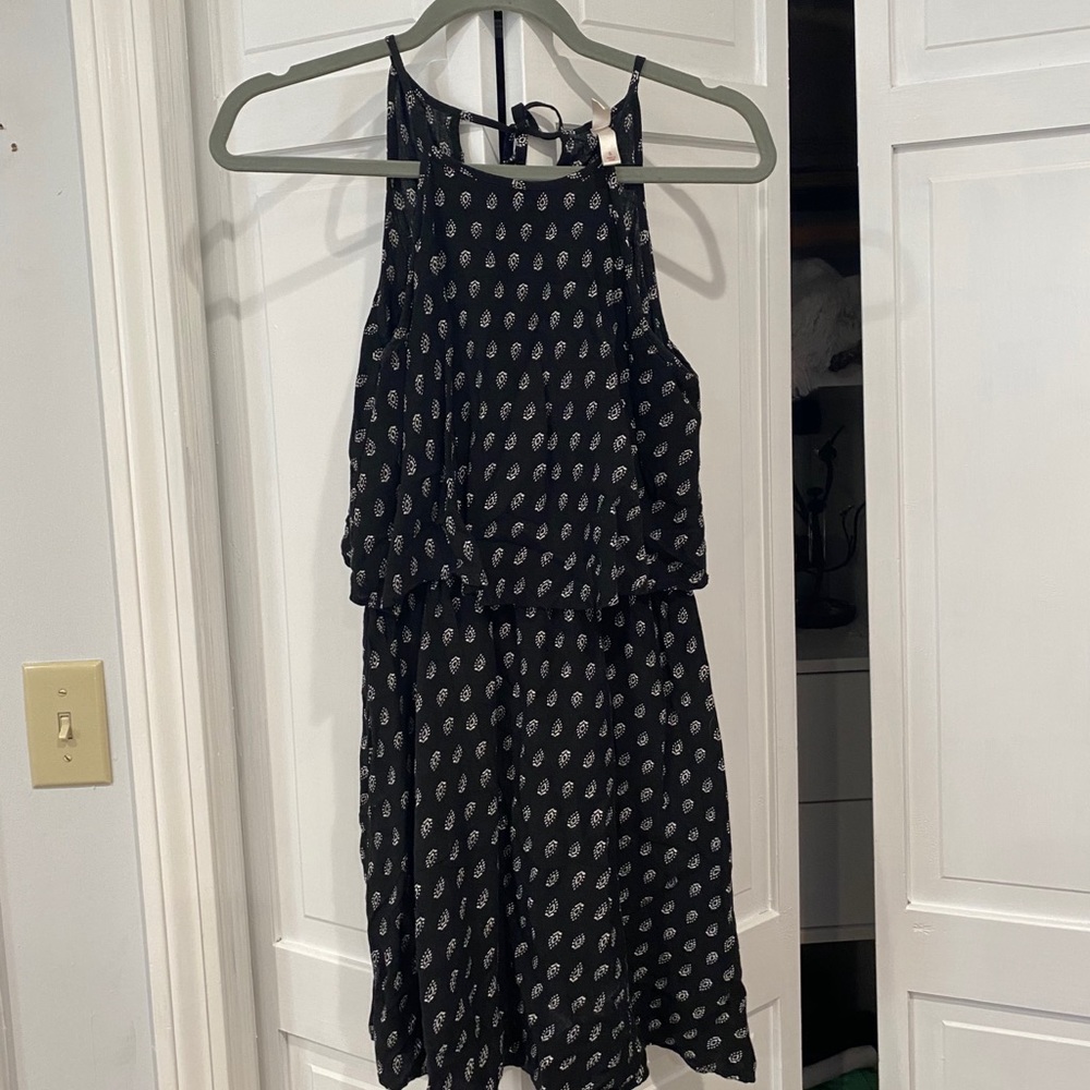 High neck mini dress